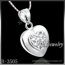 Моды сердце цирконий с 925 стерлингового серебра (Б-3505)